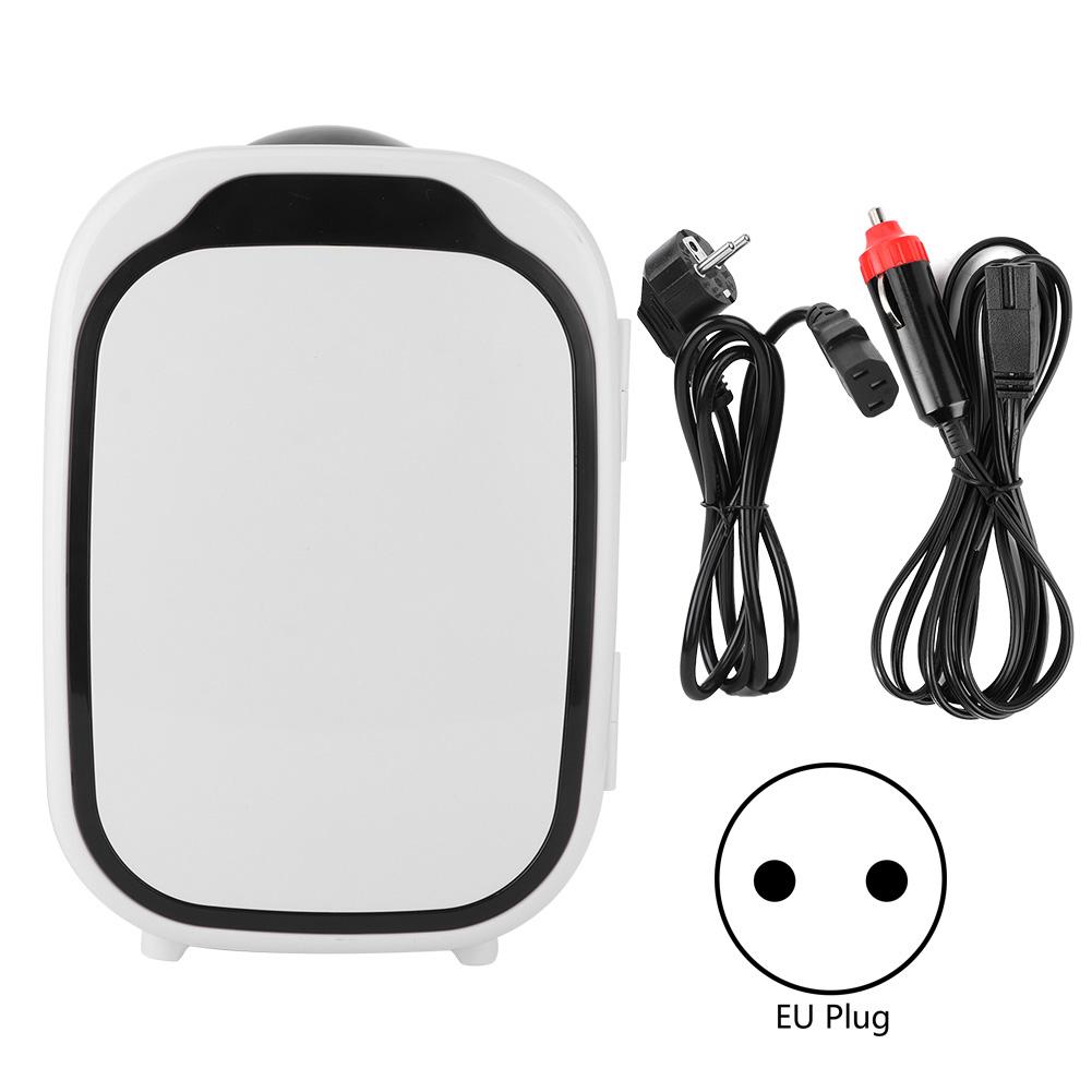 6L Mini Tragbarer Autokühlschrank Elektrischer Kühlschrank Kühler Wärmer für Make-up Lebensmittel Medikamente EU Stecker