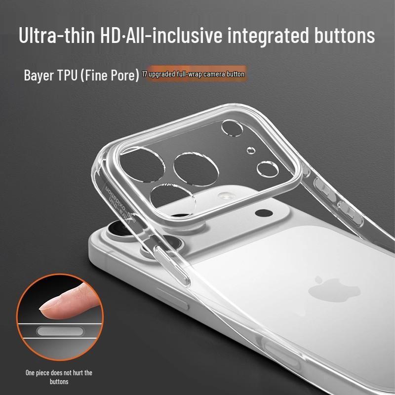 Ultradünne transparente iPhone 17 Pro Hülle mit KI-Fototaste - Vollständige Abdeckung iPhone 17 Pro Max