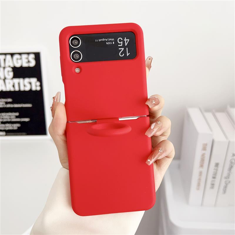 Für Samsung Galaxy Z Flip 6 5 4 3 2 1 Hülle Offizielle Flüssigsilikonhülle mit Fingerring Stoßfeste Abdeckung Für Z Flip 5 Weiche Hüllen For Galaxy Z Flip 4