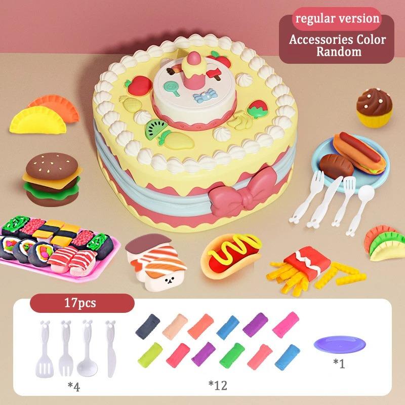DIY Knete für Kinder Modellier-Polymerknete Backsets Matte Süßigkeiten Kuchen Küche Rollenspiel Spielzeug Mädchen Kind Geburtstagsgeschenk