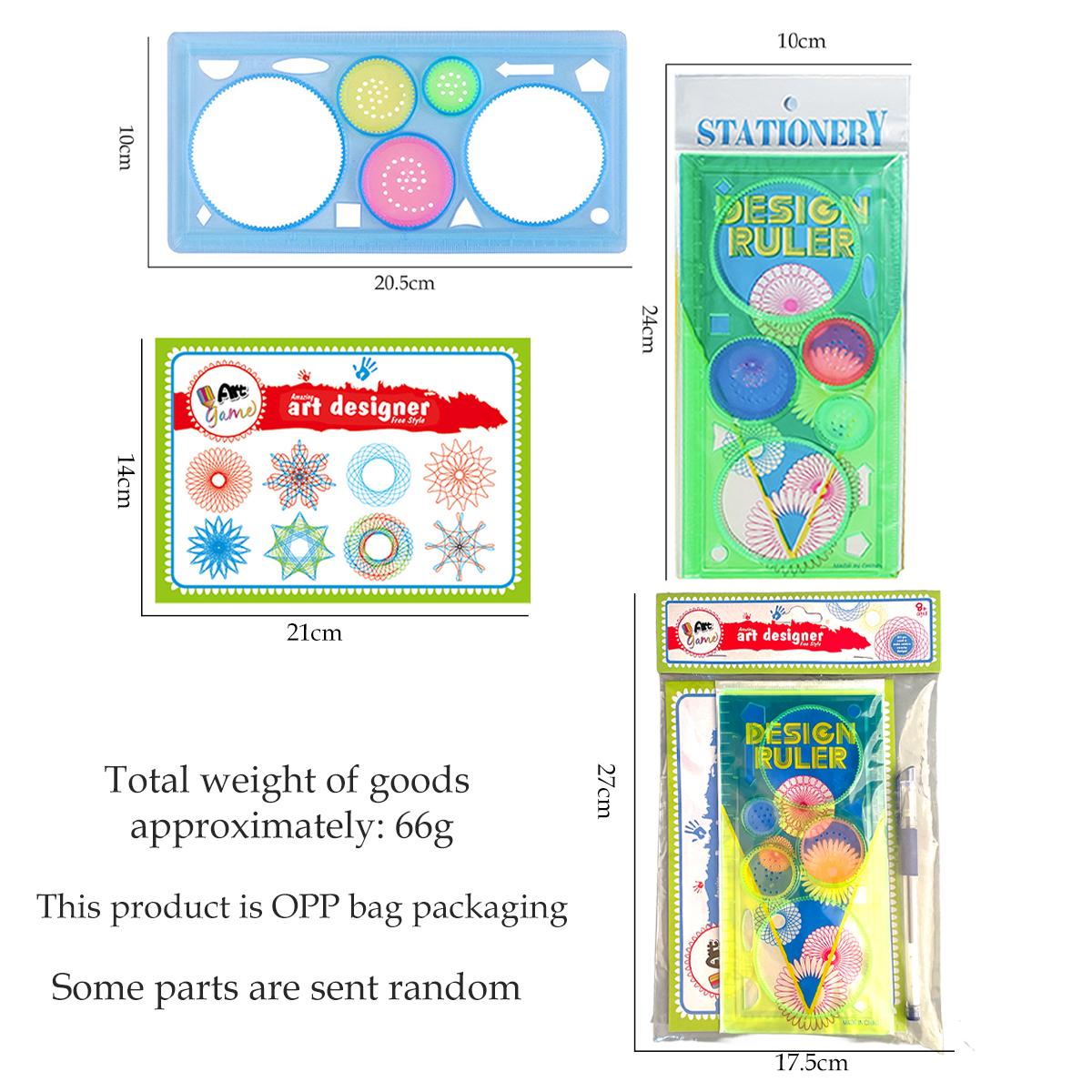 Spirograph Set, Lustige Formen Zeichenkunst Set Klassisches Zahnrad Design Zeichen Set Spielzeug Für Kinder 8+ Einige Teile werden Zufällig Gesendet green