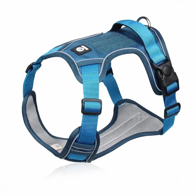 Verstellbares Hundegeschirr, reflektierendes Sicherheitstraining, Brustweste, Führt Halsband für französische Bulldoggen, Haustiere, Hundezubehör XL