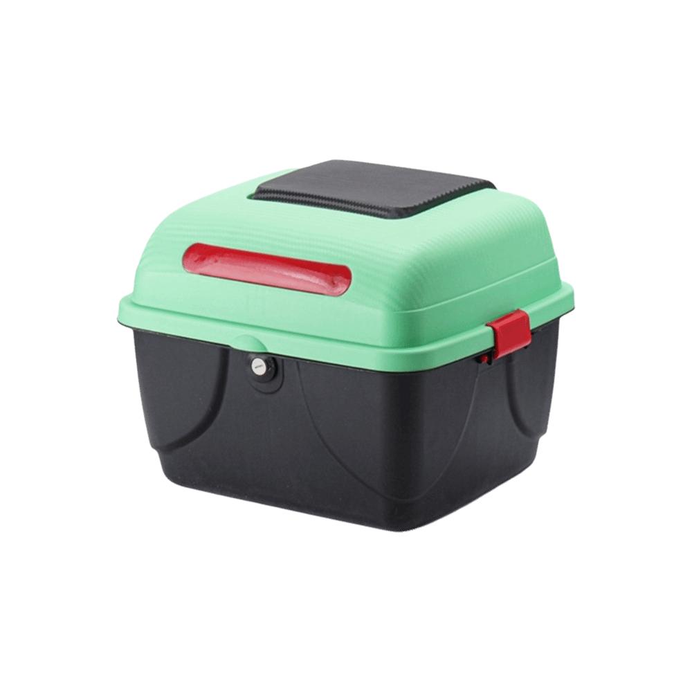 Kunststoff Motorrad Topcase Wasserdicht Elektro-Roller Werkzeugkasten Elektro-Roller grün