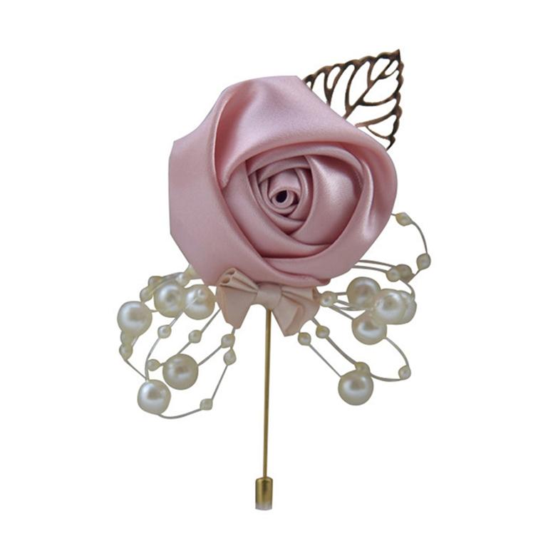 Zeremonie Ball Corsage Brosche Hochzeit Braut und Bräutigam Simulation Blumen Corsage rosa