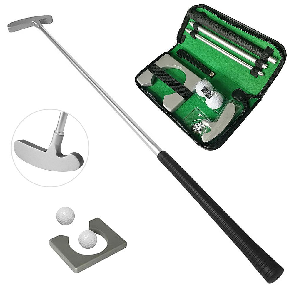 Golf-Putting-Set mit Golf-Putter, 2 Golfbällen, Golf-Putting-Cup für Reisen, Indoor-Golf-Putting C