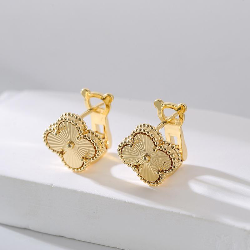 Mode Einfache Kleeblatt-Ohrringe Klassische Modelle Ohrringe Damen Leichter Luxus Hoher Sinn für Ohrschmuck
