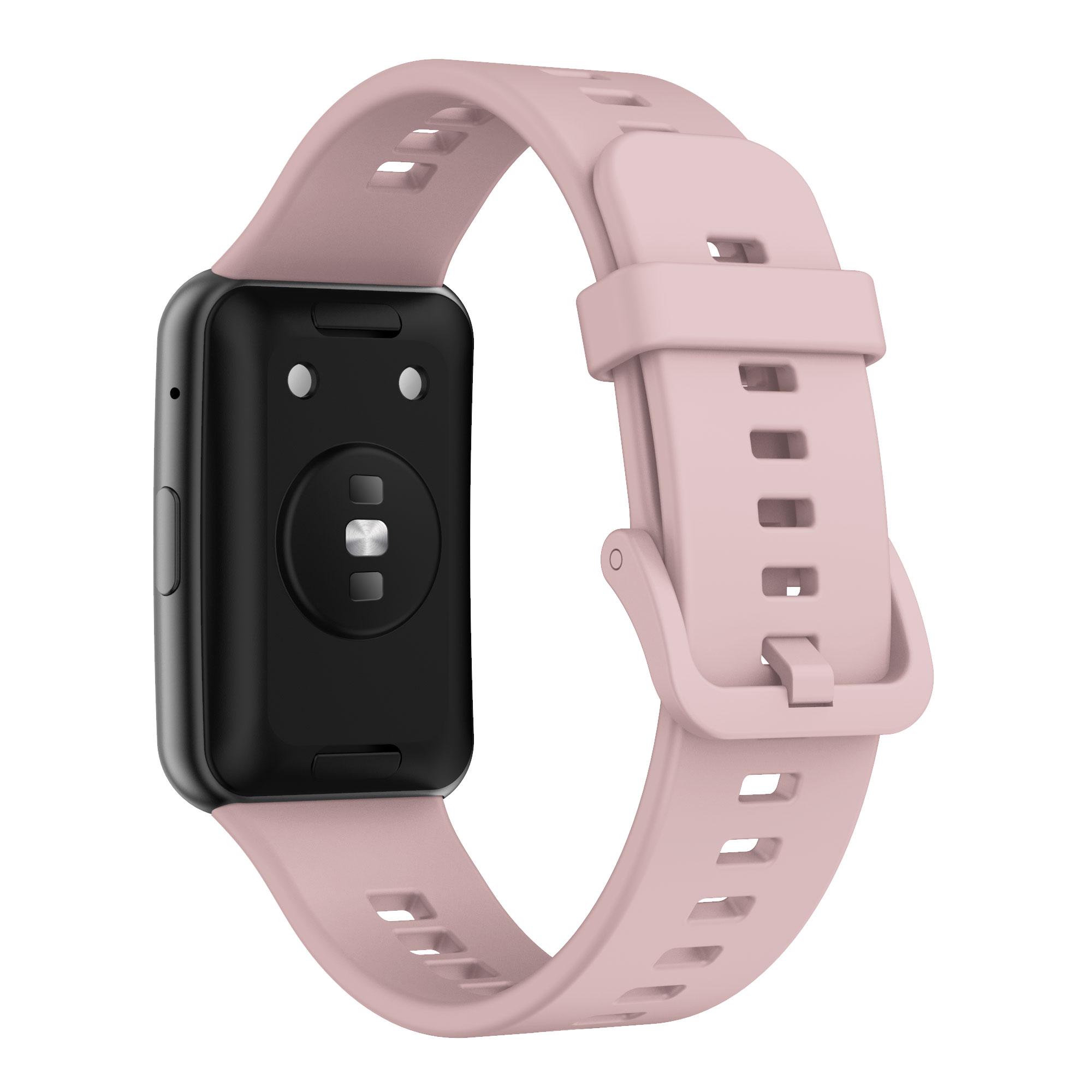 Armband für Huawei Watch Fit Armband Smart Silikon Uhrenarmband Armband Watch fit Special Edition Armband Druck Zubehör Sport only the strap rosa
