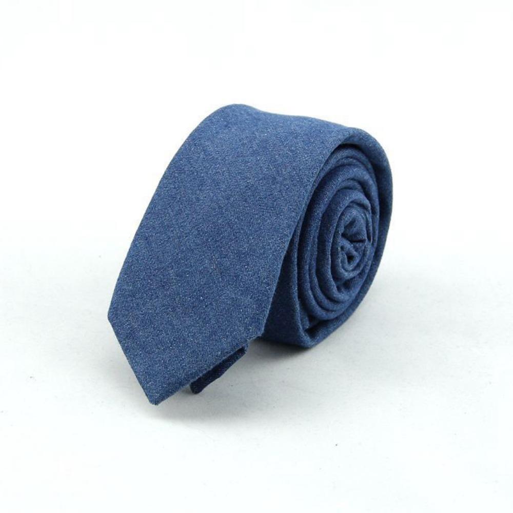 Schmaler Jeansstoff Krawatte Verstellbar Retro Krawatte Klassische Jeans Herren Krawatte Business himmelblaue