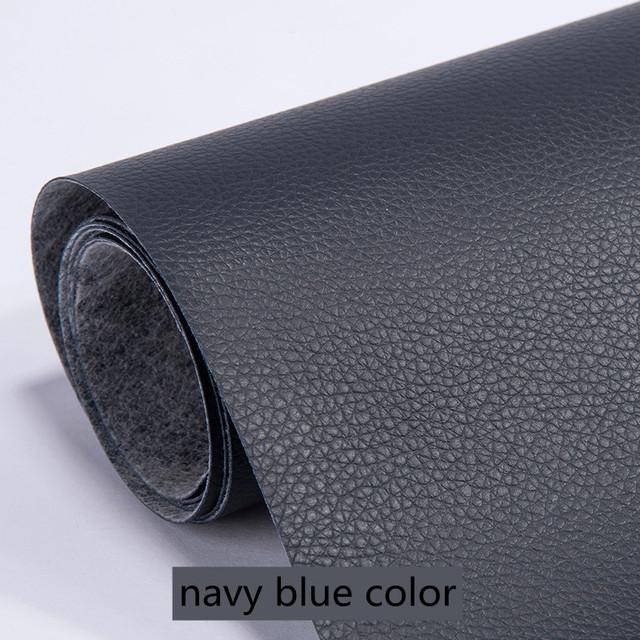 1 Stück selbstklebende Leder-Reparatur-Aufkleber für Autositz, Sofa, Zuhause, Leder-Reparatur, PU-Leder-Aufkleber, DIY-Aufarbeitungs-Patches 50x137cm navy blau