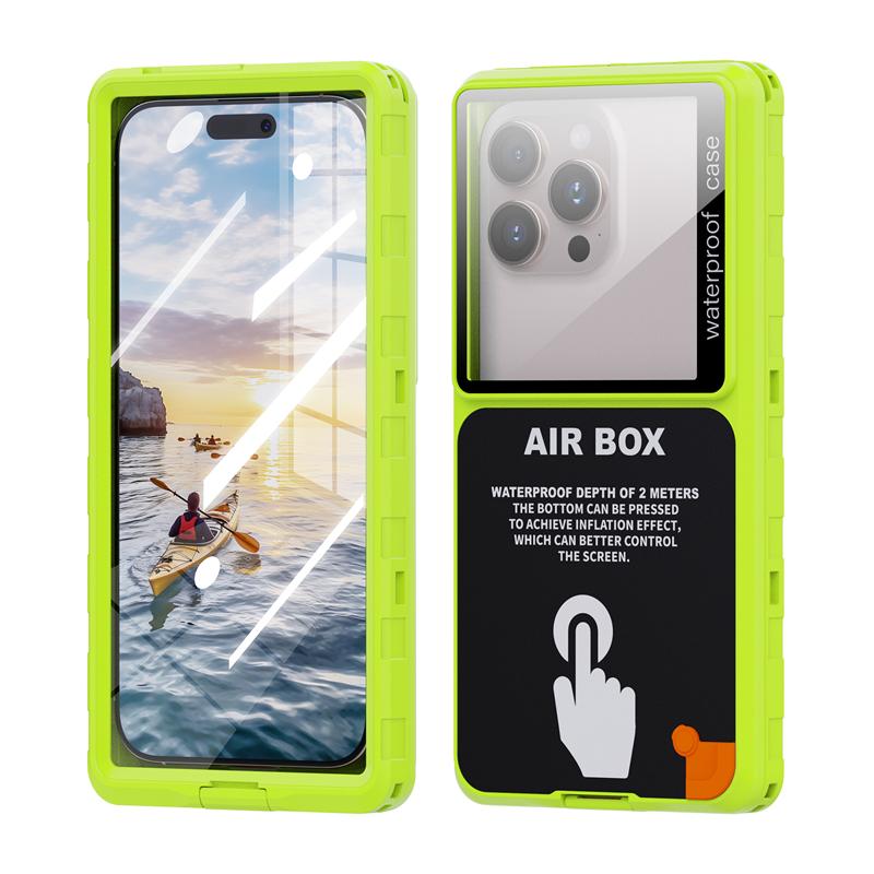 Luxus IP68 Wasserdichte Handyhülle für Samsung Galaxy A33 A23 A13 A72 A52s A32 A22 A12 A71 A51 A31 A21s A11 360 Vollabdeckung AirBox Galaxy A13 4G grün