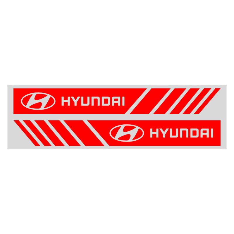 2 Stück Auto Streifen Aufkleber Rückspiegel Reflektierende Vinyl Aufkleber Dekoration Für Hyundai IX35 Bayon Kona I30 ElantraSolaris Palisade rot