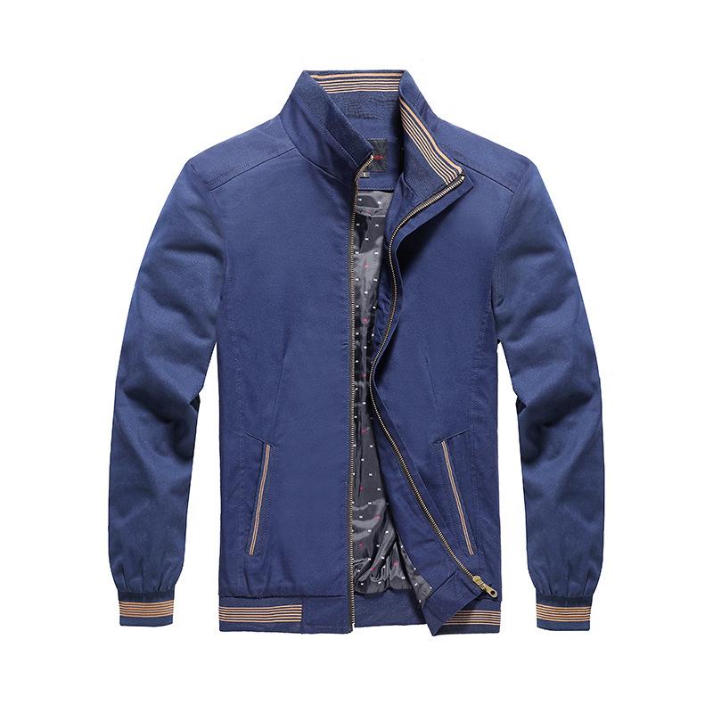 Jacke Herren Frühling und Herbst New Style Reine Baumwolle Gewaschen Stehkragen Jacke Teenager Casual Große Größe Jacke 5XL