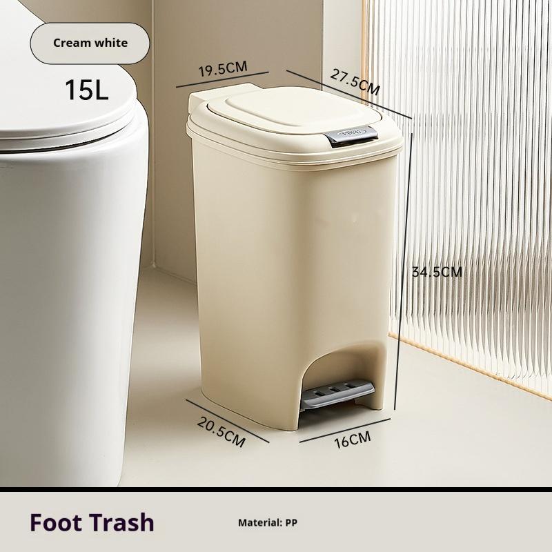 Fußbetätigter Doppelt-öffnender Mülleimer Wasserdicht mit Deckel Badezimmer Küche Abfall Recyclingbehälter Große Aufbewahrungsbox Haushaltswaren