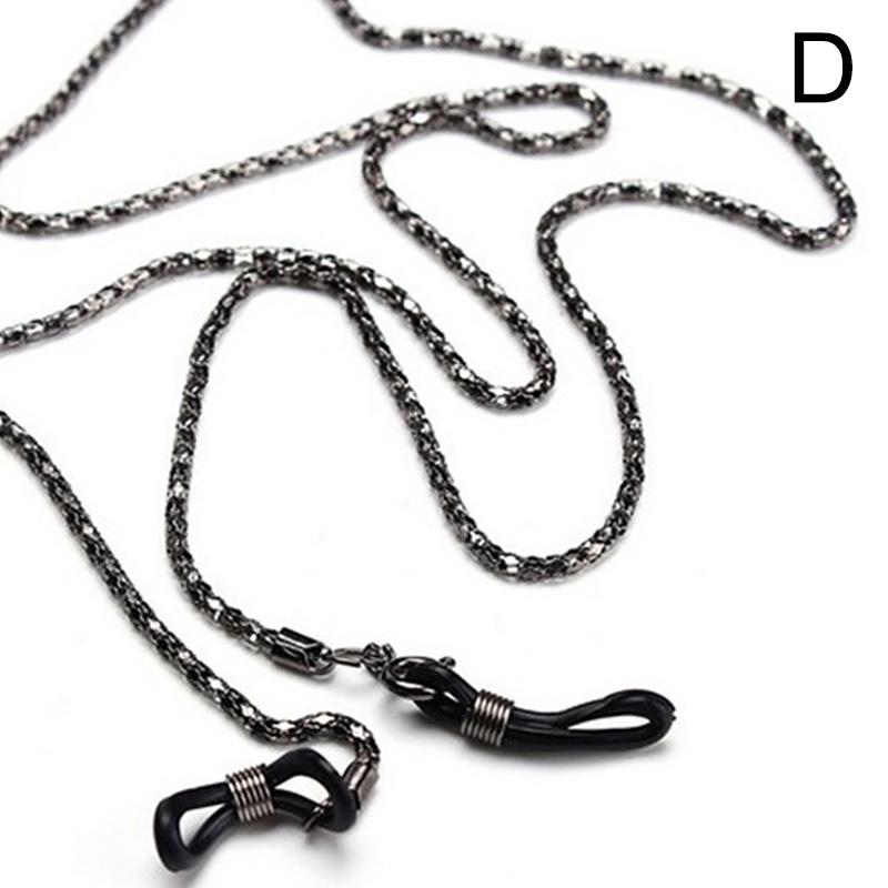 Mode Luxus Mode Brillen Damen Herren rutschfeste Brillenkette Vintage Metall Brillenband Vintage Lesebrille Halskette Brillenzubehör gray