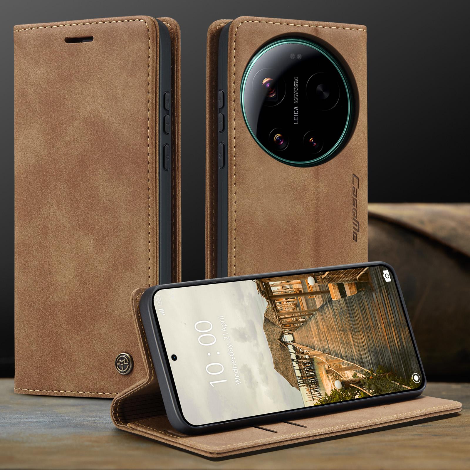 CaseMe Luxus Retro Magnetischer Flip PU Leder Handyhülle für Xiaomi 17 17Ultra Brieftaschenabdeckung Handy Hülle Für Xiaomi 17 Ultra Xiaomi 17 Ultra braun