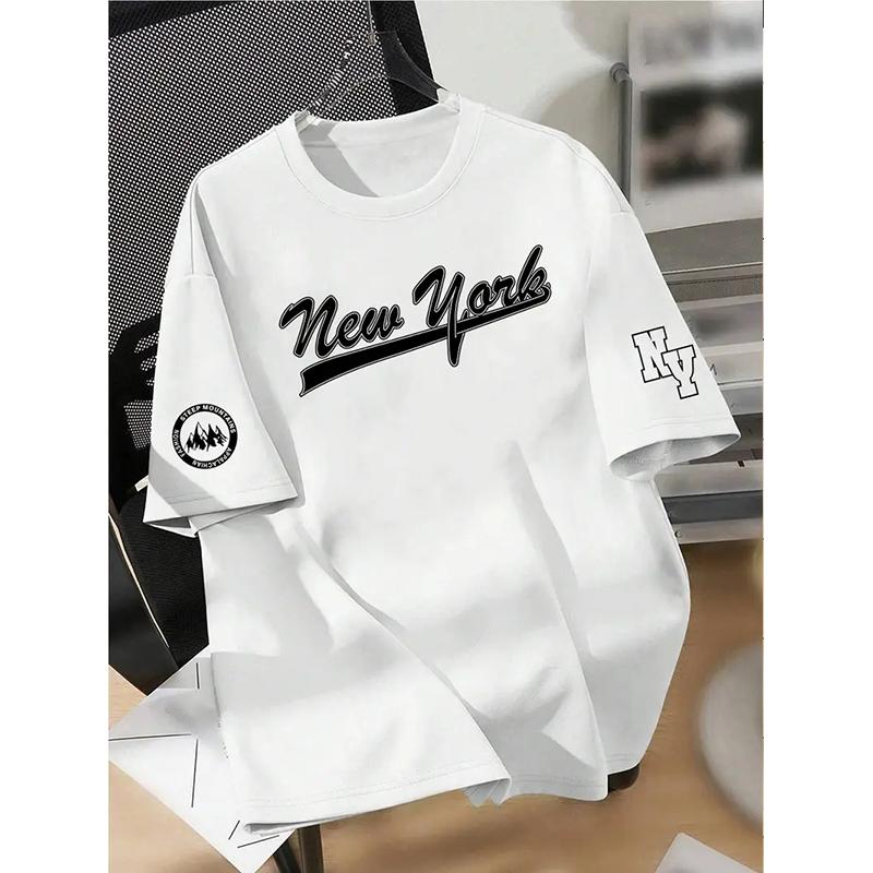Neues Sommer-T-Shirt für Herrenmode Persönlichkeit Vielseitig bedrucktes Herren-T-Shirt Top S