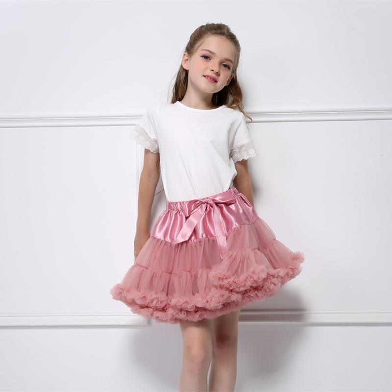 Kinder Mädchen Tüll Rock Baby Mädchen Kleidung Tutu Pettiskirt Rock Mode Mädchen Kleidung Prinzessin Röcke Rock Für Mädchen Kleidung 13-18years rosa