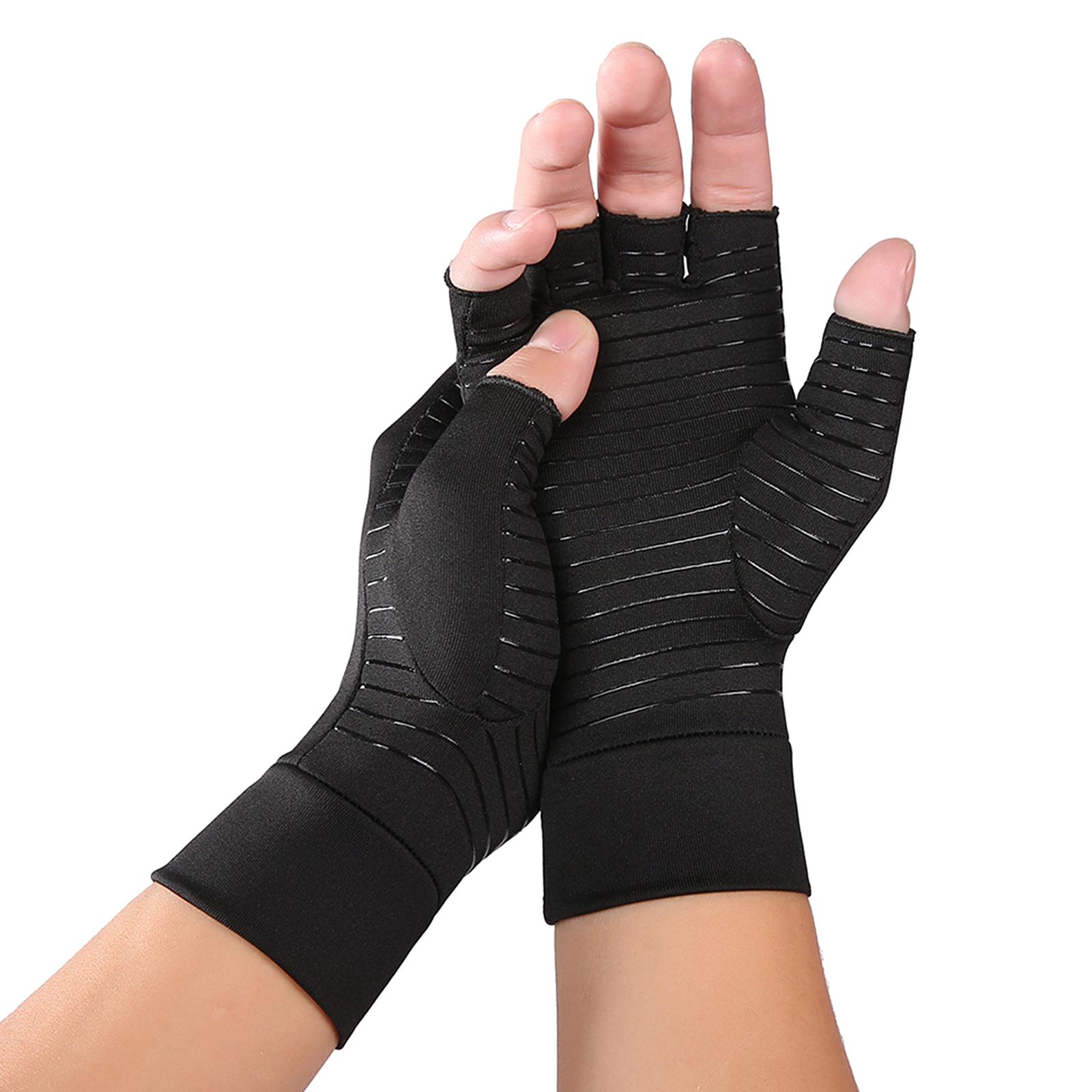 Arthritis-elastische Handschuhe, Kupfer-Handschuhe, Gesundheitspflege-Handschuhe, Still-Handschuhe M schwarz
