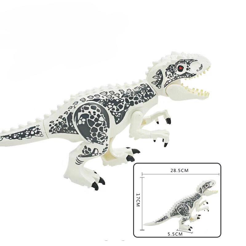 Dinosaurier-Serie Tyrannosaurus Rex Fleischfressender Bulle Drache Schwere Klaue Drache Raptor Bausteine Kinderspielzeug white