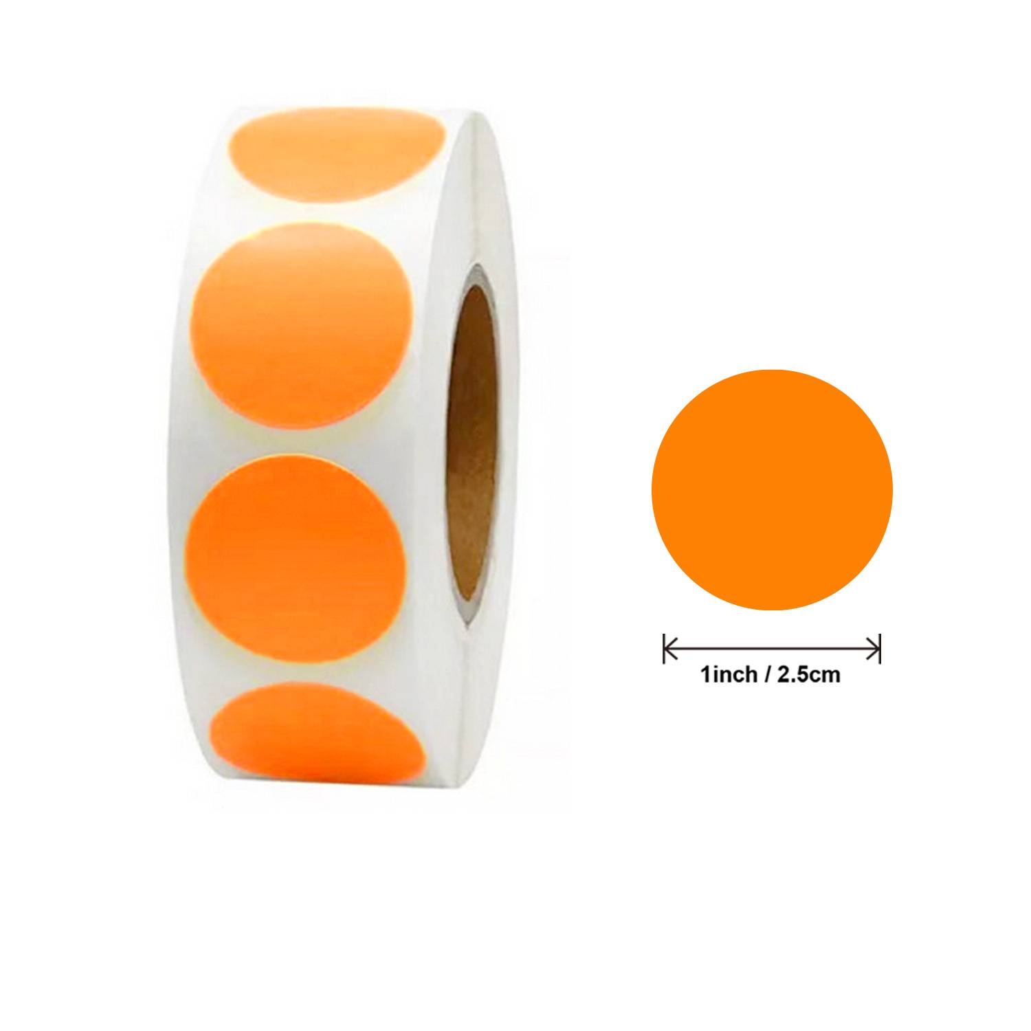 Ungefähr 500 Stück Etiketten, 2,5 cm, blanko, rund, bunte Bastelaufkleber, Siegeletiketten, Lehrer-DIY-Aufkleber für Paketaufkleber, Schreibwaren 2.5cm / 1inch