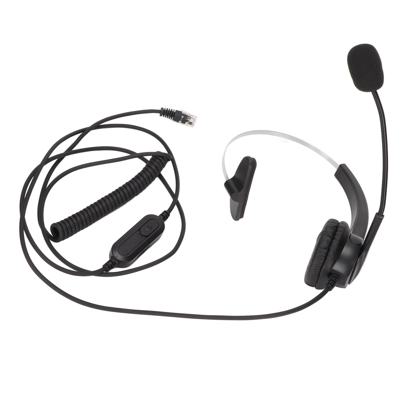 Telefon-Headset 330 Grad verstellbar Geräuschreduzierung Gehörschutz Festnetztelefon-Headsets mit Mikrofon