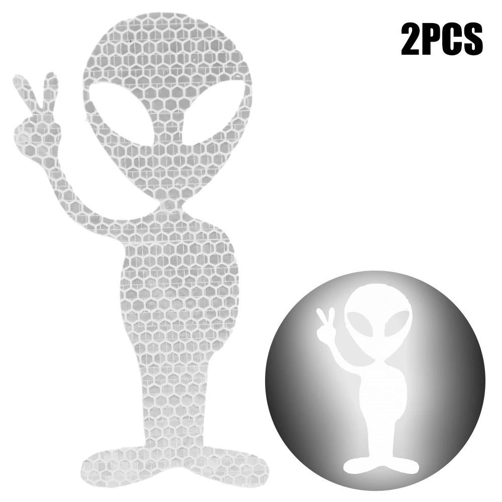 Hochreflektierende Alien Peace-Aufkleber, personalisierte Autoaufkleber, Karosserie-Heckscheibenaufkleber, Dekoration, Anti-Kratz-Aufkleber