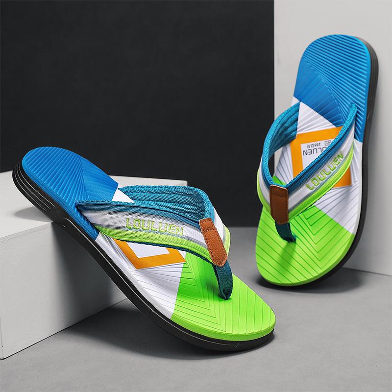 Hochwertige Sommer Strand Flip Flops Mode Herren Flip Flops Herren Lässig Atmungsaktiv Rutschfest Strand Badeschuhe Herren Sommer Outdoor 42 himmelblaue