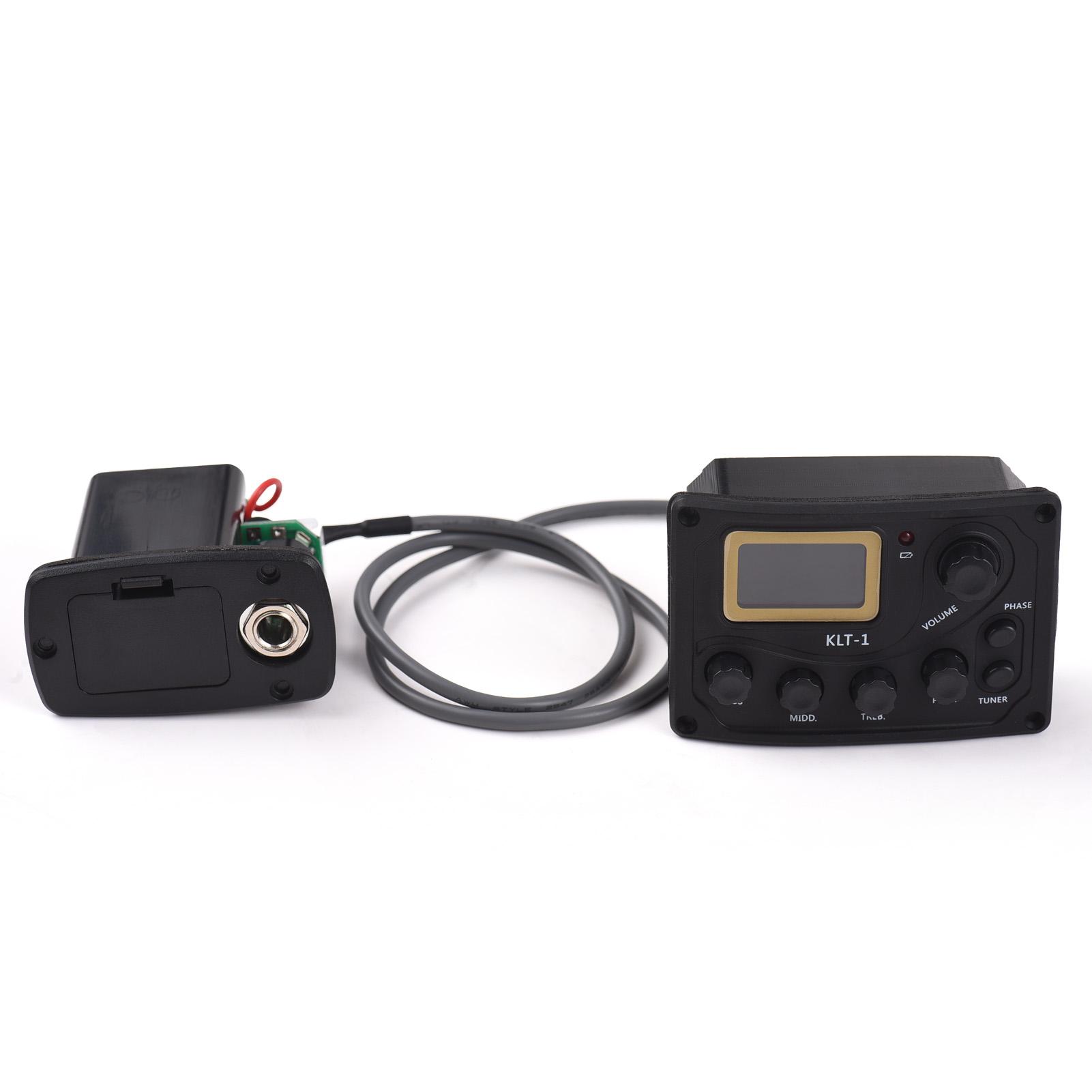 Akustische Gitarre Pickup Folk Klassische Gitarre Pickup Equalizer BASS/MITTEL/HÖHEN Pickup schwarz