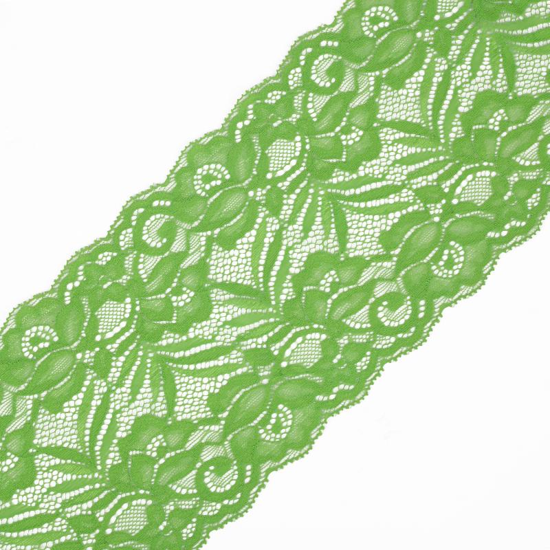 Elastischer Spitzenbesatz, Blumenträger, Kleid, Rock, Kleidung, Dekoration, DIY-Kunsthandwerk grasgrüne