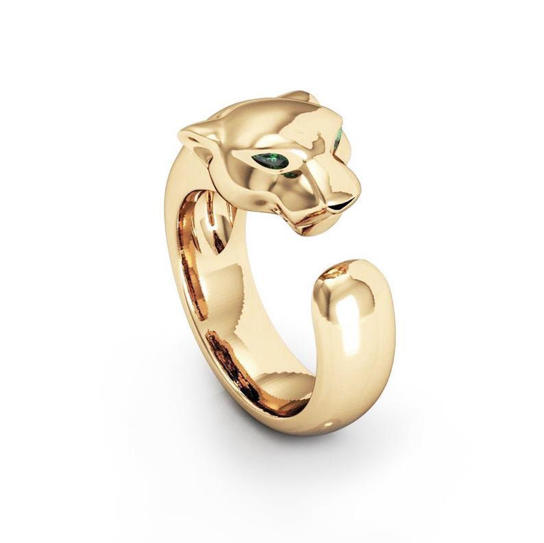 Handschmuck Tier Leopard Offener Ring Kreative Persönlichkeit Partnerring Ring Ring