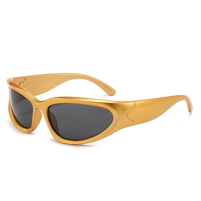 Punk Sonnenbrille Einzigartige Sport-Sonnenbrille Herren Damen nicht polarisiert Fahrbrille Shades Spiegel Bunte Brillen