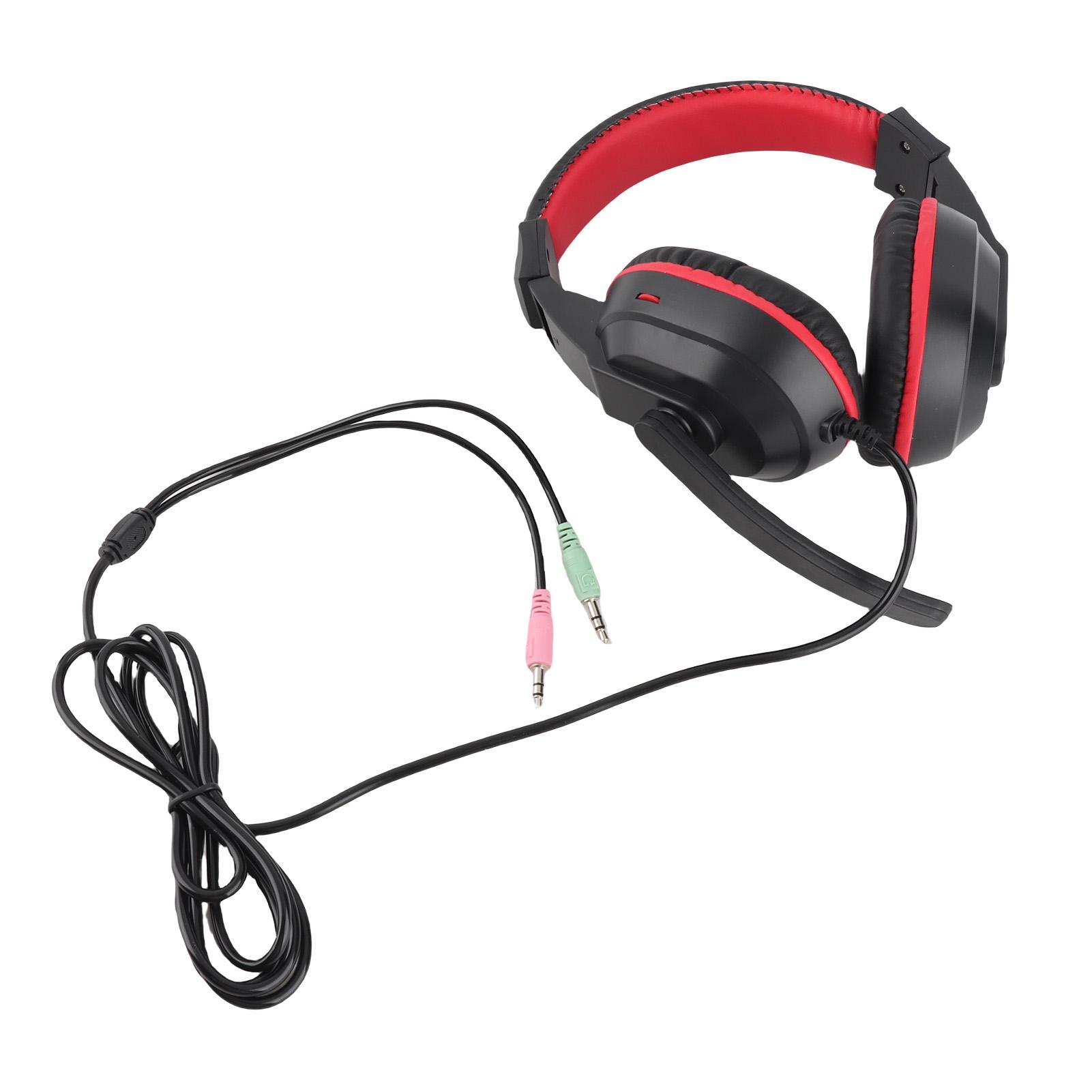 Gaming Headset 3,5 mm 3D Surround Sound Mega Bass 360 Grad Mikrofon Ergonomisches Design Headset mit