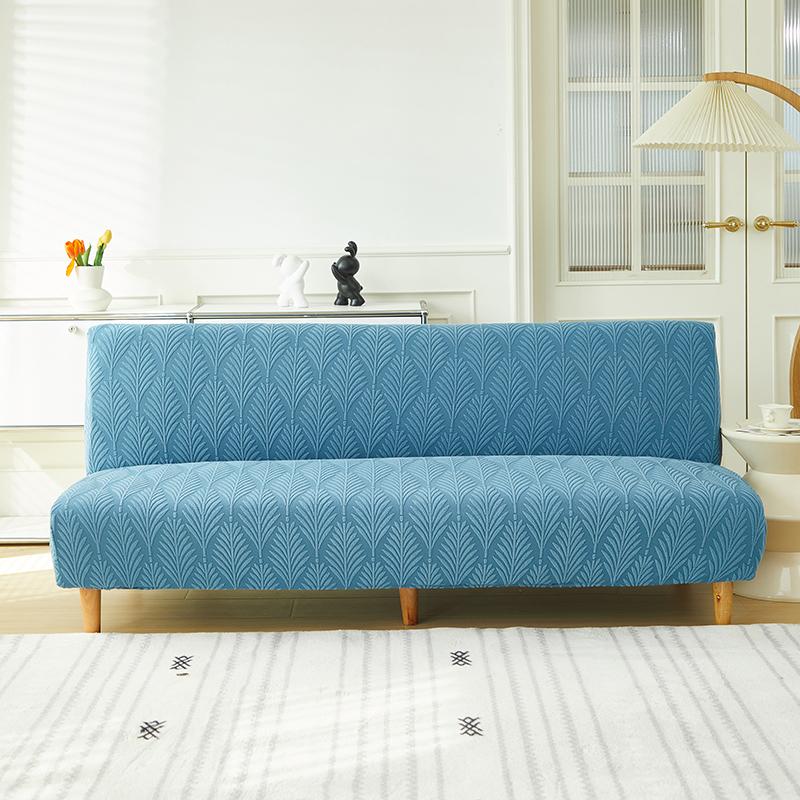 1 Stück Neues gemustertes Jacquard-Schlafsofa-Schutzbezug Dehnbarer Futon-Bezug für das Wohnzimmer Schmutzabweisender waschbarer Schutzbezug für Schlafsofa Small