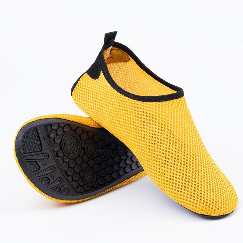 Mesh Weiche Sohle Leichte Casual Fitness Paar Eltern-kind-Strand Schuhe Socken Outdoor Fitness Laufschuhe 34/35 gelb