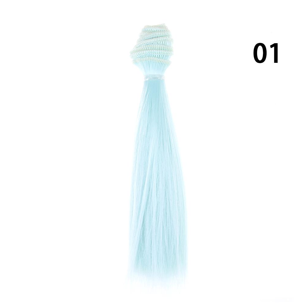 1 Stück 15 cm Länge natürliche Farbe dick 1/3/1/4 1/6 Bjd Perücken Puppenhaar NO 1