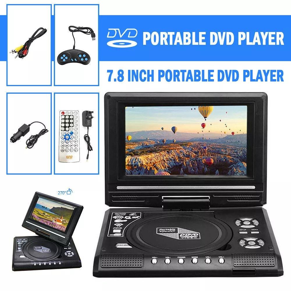 Tragbarer 7,8-Zoll-DVD-EVD-Player mit TV-/USB-/Spielefunktionen UK plug