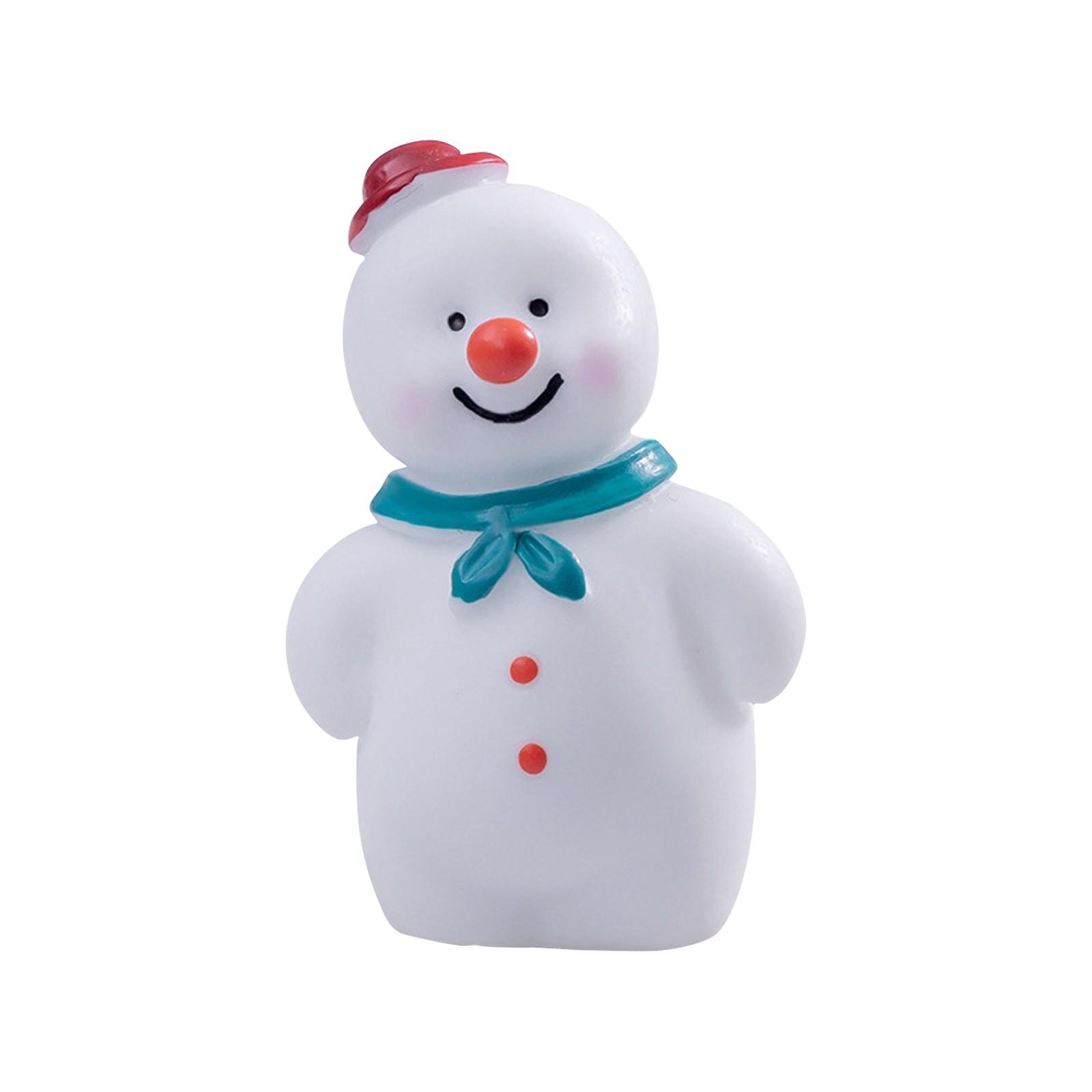 Niedliche Schneemann-Miniaturfiguren, Weihnachtsdekoration, DIY-Kristallflaschen-Zubehör, Urlaubs-Schneemann-Set für festliche Dekoration One Size
