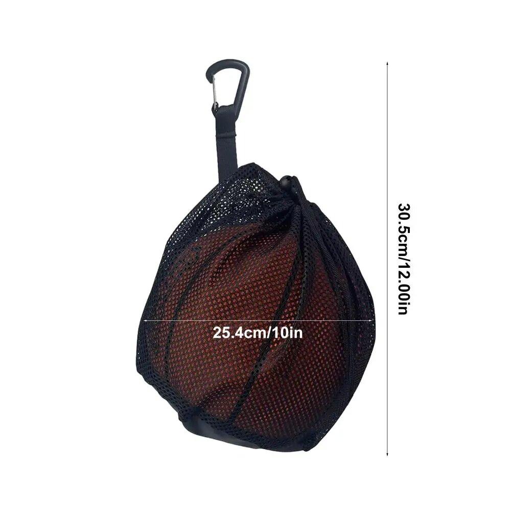 Tragbarer Basketball-Rucksack mit Kordelzug, Netztasche für Fußball, Fußball, Volleyball, Ball, Aufbewahrungstaschen für Outdoor-Sport, Reisen, Fitnessstudio, Yoga schwarz