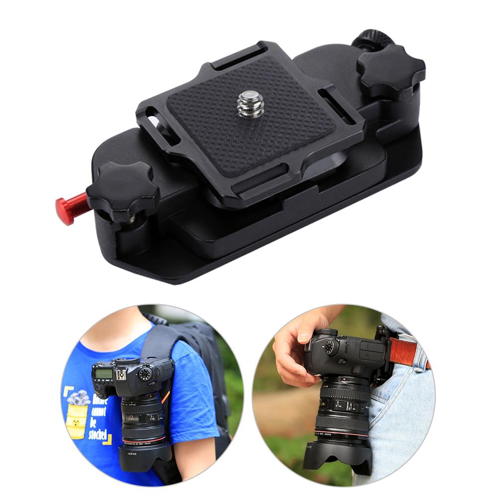 PULUZ Kamera-Clip, Kamera-Gürtelholster, Halterung, Taillen-Clips, Halter, Aufhänger, Aluminiumlegierung, Schnellverschluss schwarz