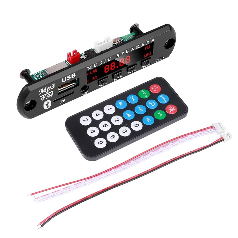 DC 6V-24V Bluetooth 5.0 MP3-Player-Decoderplatine FM-Radio TF USB 3,5 mm AUX-Modul Bluetooth-Empfänger Car Kit Audio-Verstärkerplatine