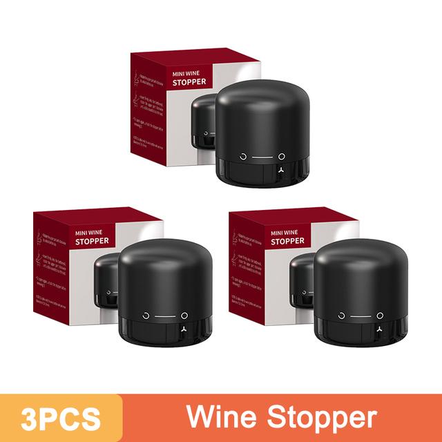 1/2/3 stücke Vakuum Wein Stopfen Wiederverwendbare Wein Flasche Stopper Champagner Sealer Cap Set auslaufsicher Erhalter für wein Stecker Werkzeuge 3 Wine Stopper