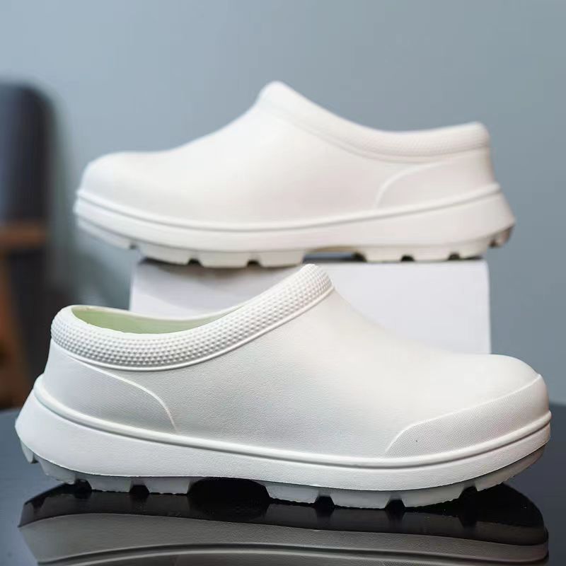 Herren Damen EVA Kochschuhe Rutschfest Wasserdicht Ölbeständig Schuhe Bequeme Arbeitsschuhe Outdoor Sicherheitsschuhe 45 weiß