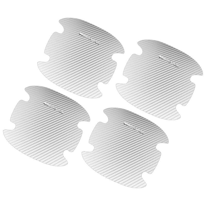 4 Stück Autoaufkleber Kratzschutz Autotürgriff Kohlefaser Schutz für Mercedes-Benz C500 C200 C300 A B C E GLA CLA GLK GL ML GLE V177 W247 W176 AMG weiß