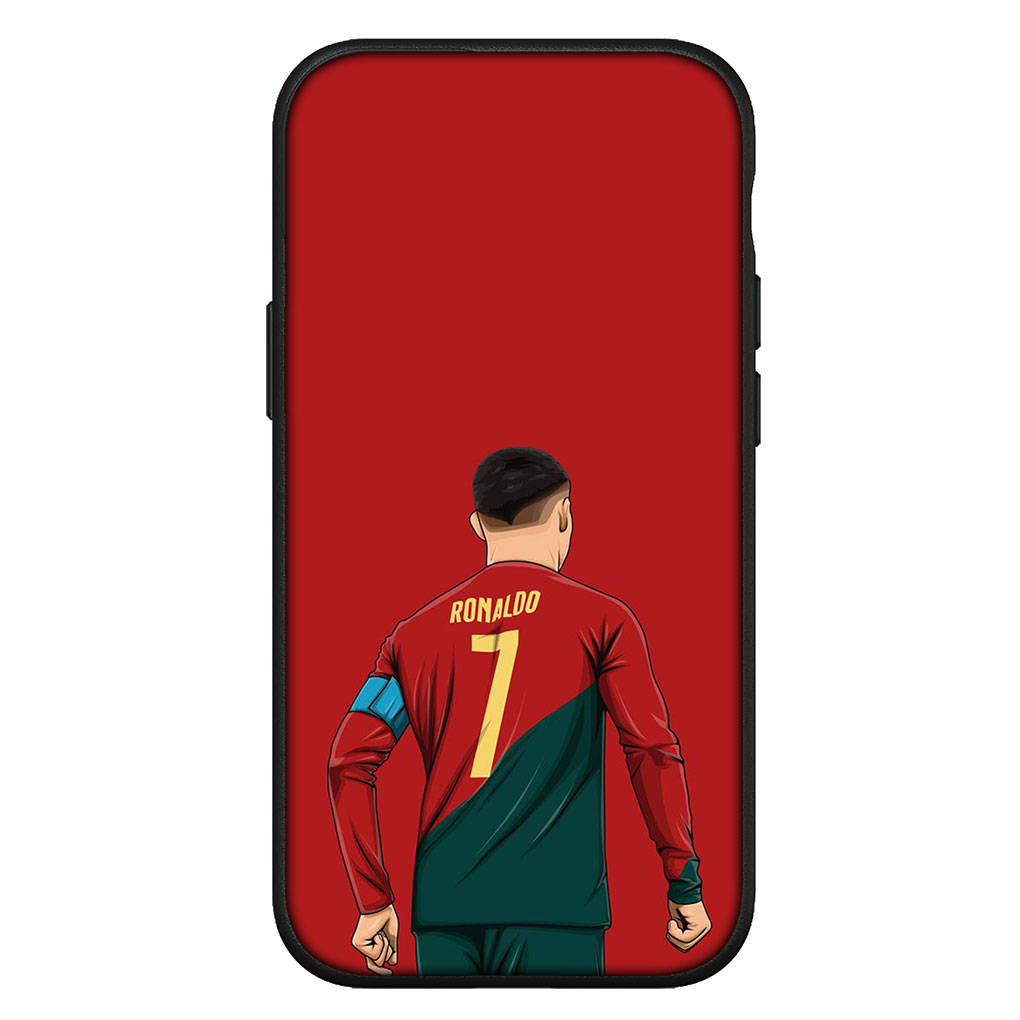 Hülle für iPhone 16 15 Xiaomi Redmi Note 14 13 12 11 Pro Max X 8 9 16e Samsung Galaxy S25 S24 S23 Moto OPPO Huawei Football Soccer No 7 No7 Handyhülle for iPhone 8 Plus rehbraun