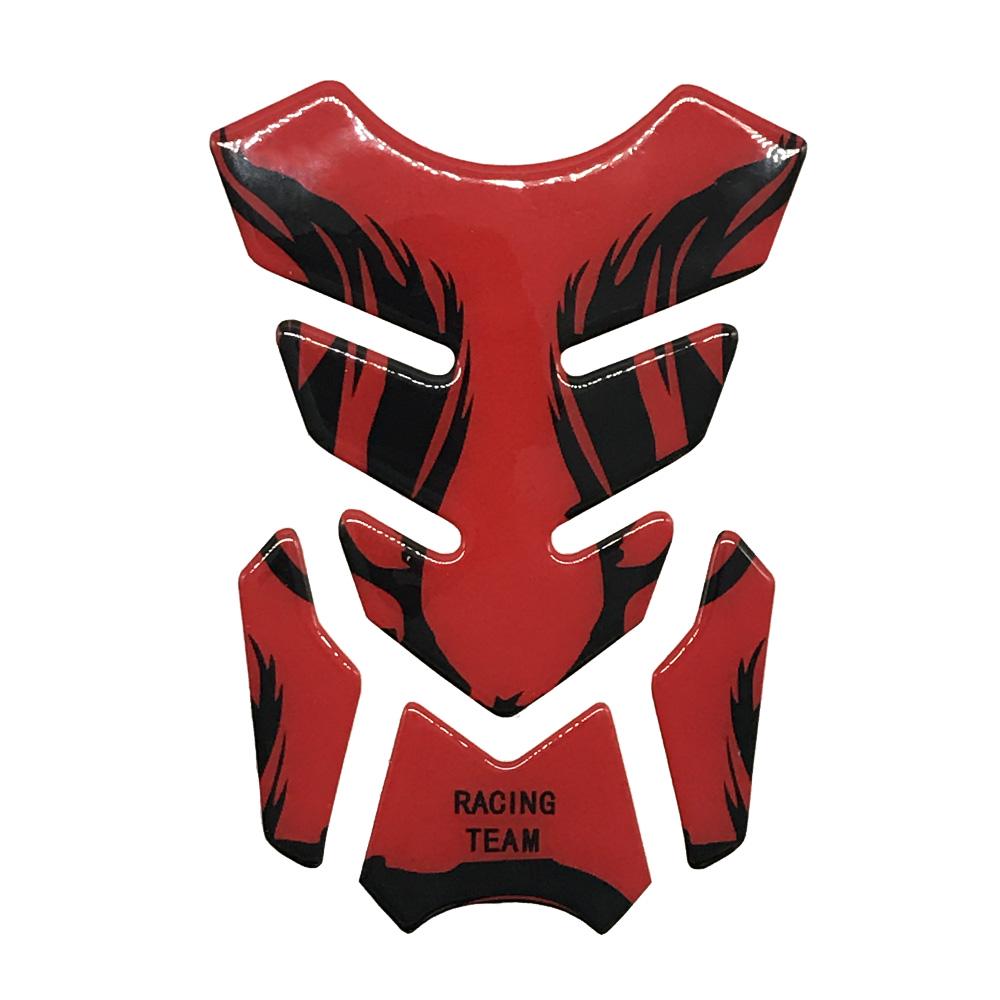 Silber Rot Gold 3D Motorrad Heizöl Tank Pad Aufkleber Schutz Abdeckung Aufkleber Universal Für Honda Motorcycle Pad rot