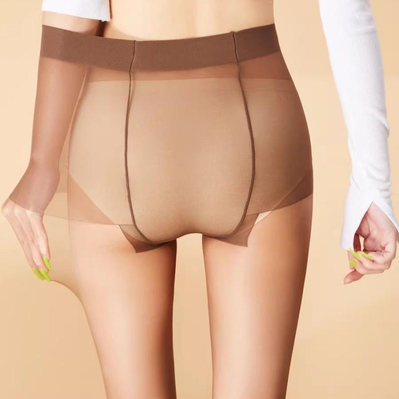1 Paar Extra Große Strumpfhosen Sommer Seidige Haptik Atmungsaktiv Tägliches Tragen Dehnbar Strumpfhosen Damen Sexy Einfarbig Unsichtbare Strumpfhosen 1XL