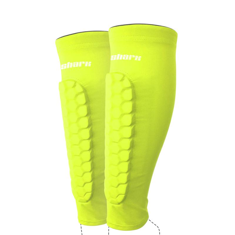 1 paar Kinder Fußball Crash Fußball Kalb Socken Bein Ärmeln Teens Training Knie Pads S grün