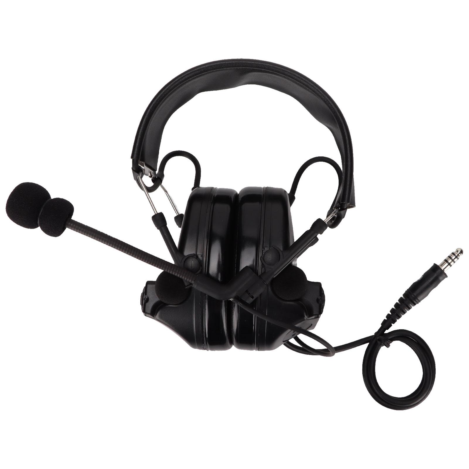U94 PTT und Headset 7,1 mm Hochfestes Rauschunterdrückungs-Walkie-Talkie-Headset mit PTT für schwarz