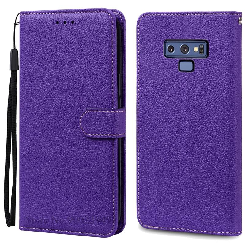 Note 9 Hülle Für Samsung Galaxy Note 9 Hülle N960F N960 Brieftasche Leder Klapphülle Für Samsung Note9 Hülle Buchhülle Coque Fundas For Samsung Note 9 dunkelviolette