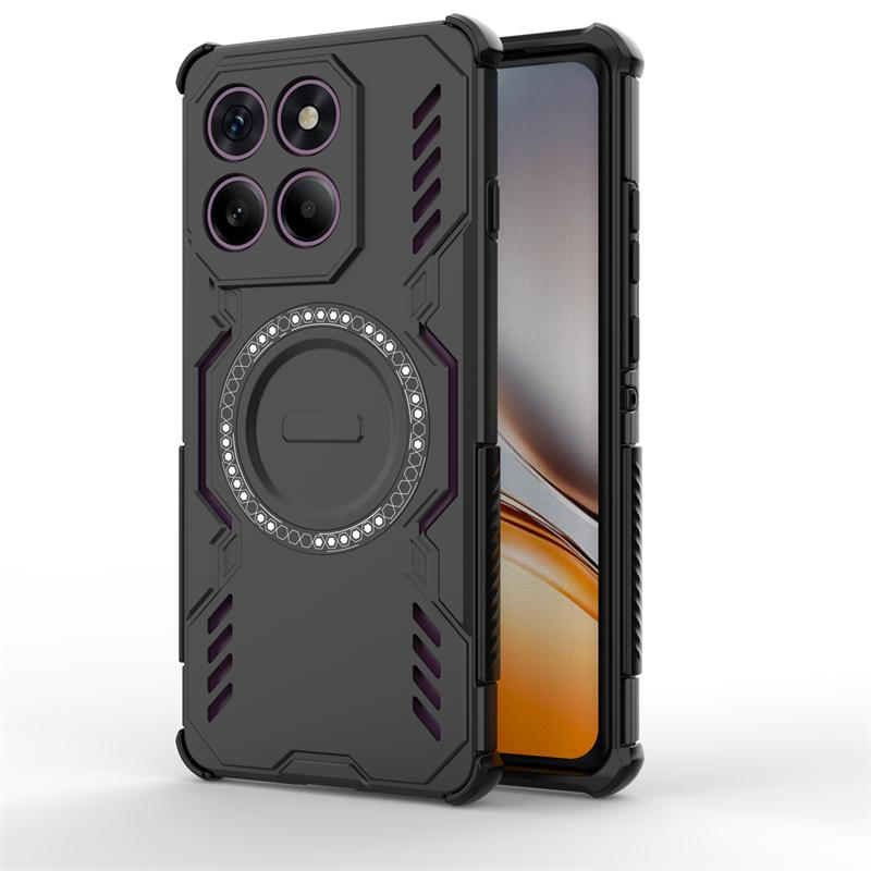 Panzerhülle für Motorola Edge 60 Pro Magnetische Adsorption Kabellose Ladeabdeckung Moto Edge 60 50 Pro Hülle Für Moto Edge 60 Pro Hülle Motorola Edge 60 Fusion schwarz